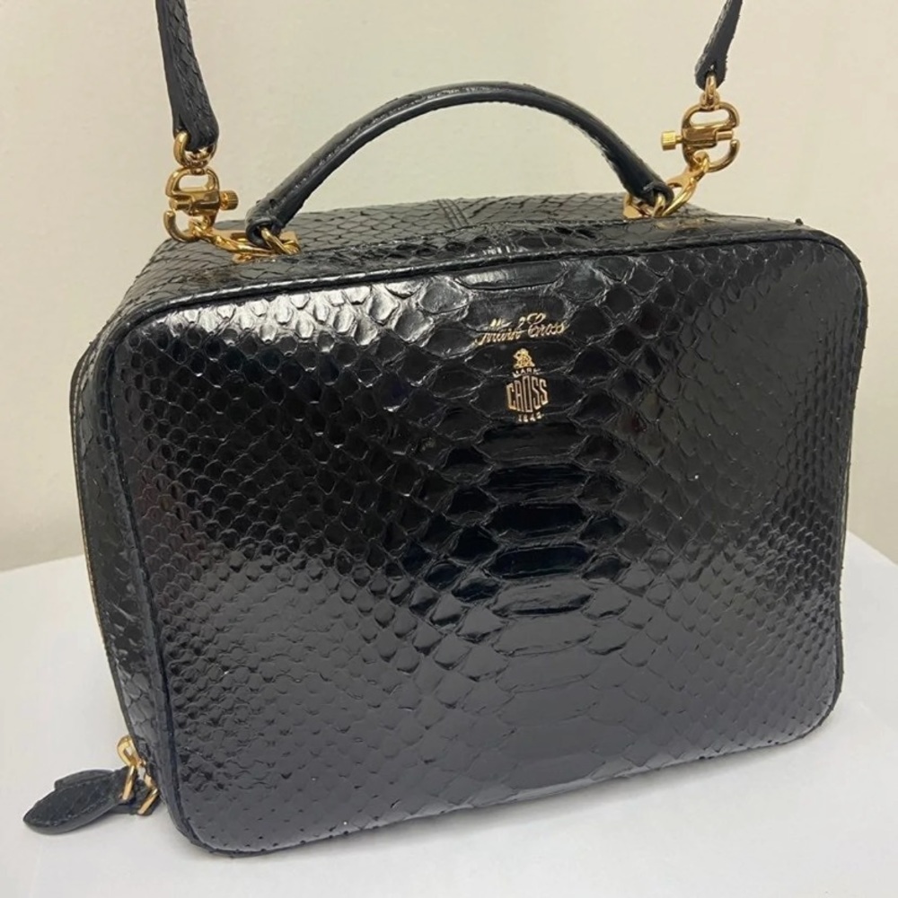 Mark Cross Laura Python HandBag
